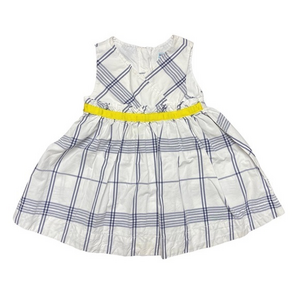 Old Navy White/Blue Plaid Sleeveless Dress Size 12-18 Month‎ Girls